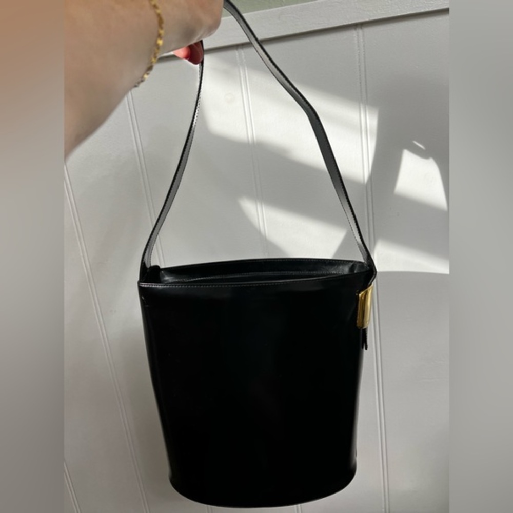 Gucci Patent Leather Bucket Tote
